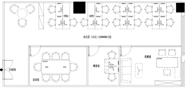 安盛1009室，206.9㎡，3+1，工区14人 - 图片 9