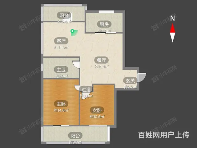 （降价急售）住在森林里的家，通江路上华亭苑精装急售房，看房约 - 图片 8