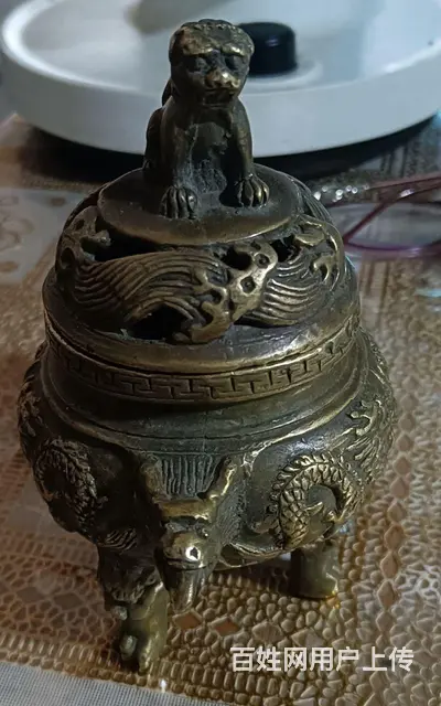 古董铜器黄铜香炉 - 图片 1