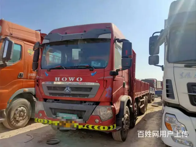 国四前四后八平板车340马力8米6货厢豪沃 - 图片 2