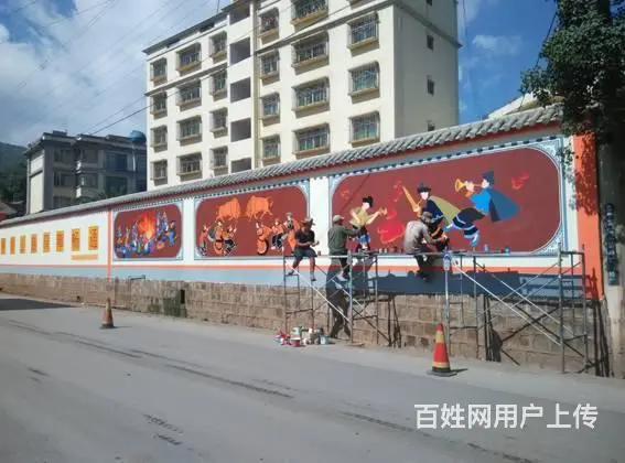 昆明彝族文化彩绘彝族撒梅支系墙绘墙画石林彝族彩绘 - 图片 10
