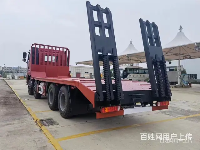 吉安解放轻量化前四后八平板运输车30吨挖机拖车报价配置图片 - 图片 7