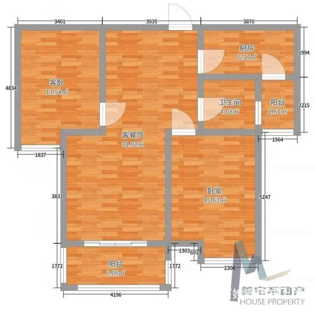 国贸公园盛世2室2厅1卫1阳台高档家私电，设施完善 - 图片 12