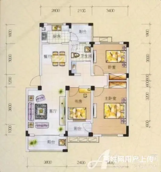 湖里万达旁翔鹭花城装修佳带独立大露台三室两厅两卫 急租 - 图片 12