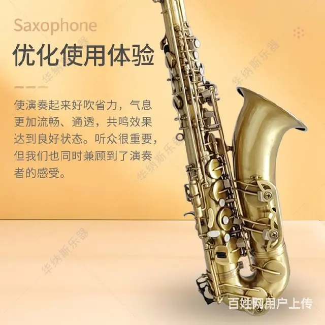 湖北青仿古降b调次中音萨克斯源头工厂,初学者 - 图片 3