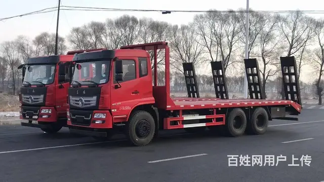 东风D17-H后八轮挖机平板拖车 后双桥挖机板车 - 图片 3