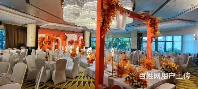 昆明橘色婚礼策划，君乐酒店婚庆布置 - 图片 2