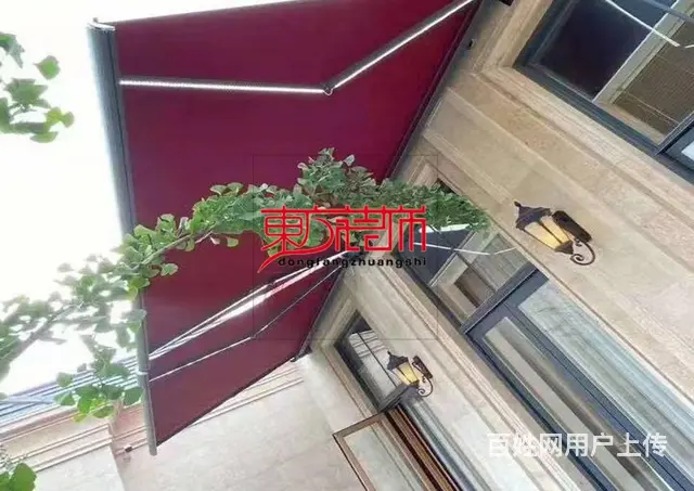 淄博遮阳帘阳光房电动窗帘天棚帘采光顶室内折叠遮阳帘 - 图片 4