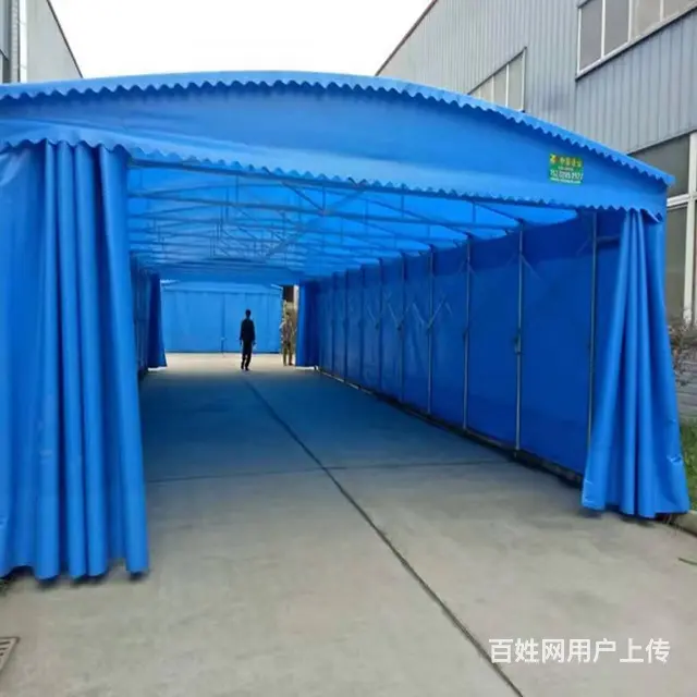 物流蓬停车棚工地过道雨棚移动帐篷仓库蓬排挡夜宵雨蓬 - 图片 5