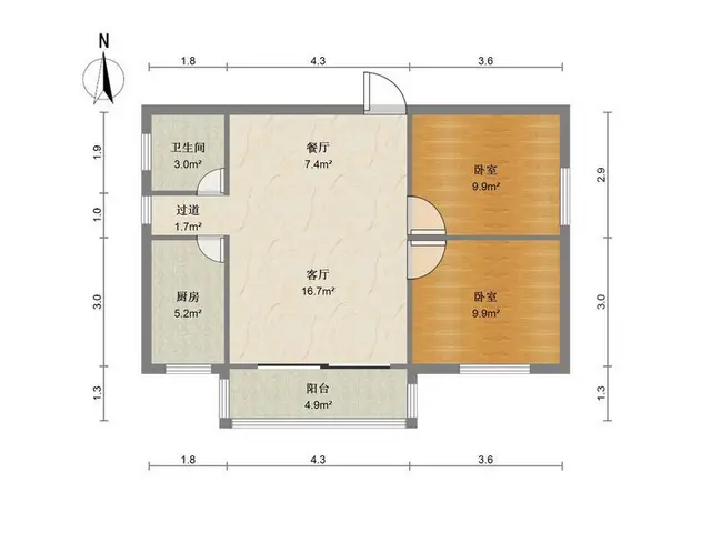 翠华新村北区 九中12小 翠华新村万家旁电梯二房舒适住家优选 - 图片 9