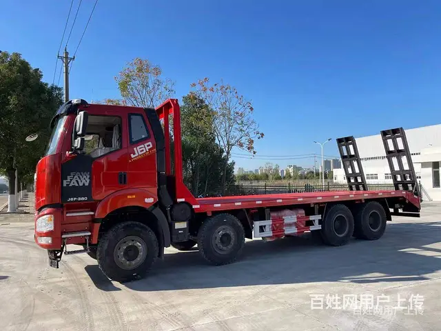 国六解放前四后八拖板车 挖机平板车 载重能力强 - 图片 5