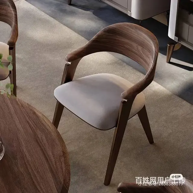 低价转让北欧轻奢实木/金属软包靠背椅，酒店餐厅椅凳 - 图片 11