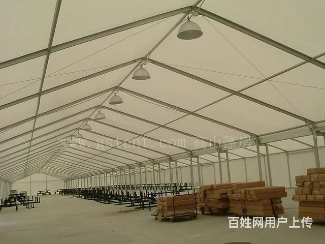 临时生产车间 物流仓储篷房 结构安全可重复使用 - 图片 1