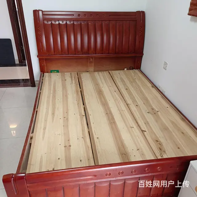 纯实木双人床架转让 - 图片 2