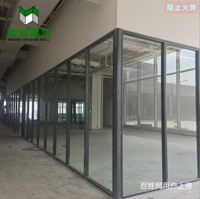 河北石家庄全钢防火玻璃隔断可有效阻止火势的蔓延 - 图片 1