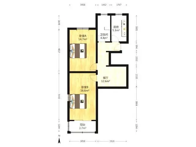 华茂桃花街日报社口腔医院附近.2室精装设施全 - 图片 7