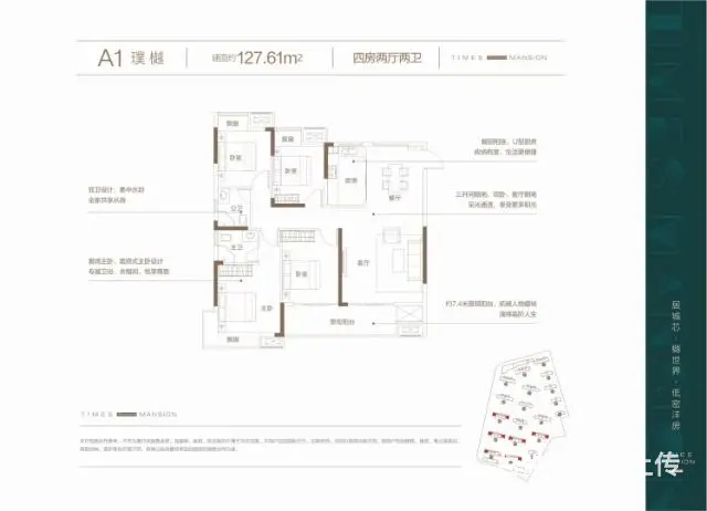 汉港观澜秀江南润达国际旁时代天樾三房 - 图片 3