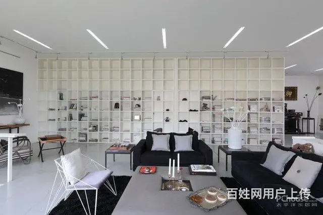 现代中式别墅客厅效果图 - 图片 2