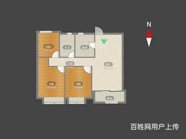 经典三开间朝那户型拎包入住九龙仓时代上院 2室2厅 - 图片 11