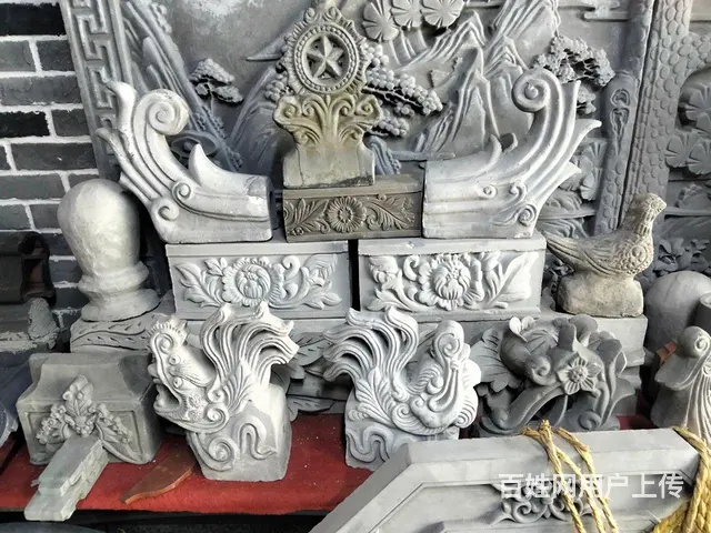 中式古建屋顶花脊 青砖青瓦脊瓦 仿古建筑庭院屋顶瓦 - 图片 3