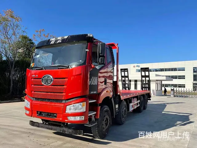 国六解放前四后八拖板车 挖机平板车 载重能力强 - 图片 6