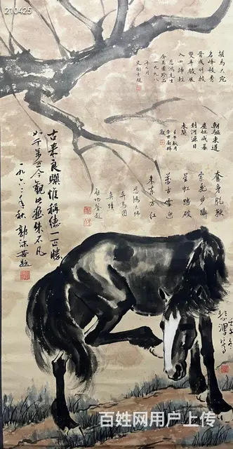 徐悲鸿回流马作品多题跋 画心127.5-65 - 图片 2