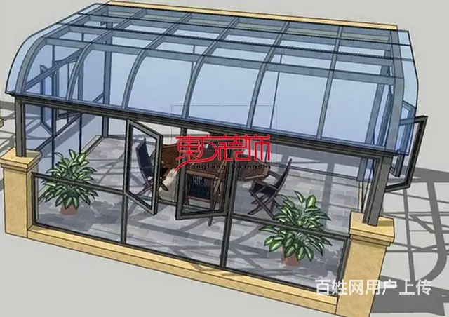 淄博玻璃采光顶玻璃阳光房玻璃幕墙隔热断桥铝合金窗户 - 图片 5