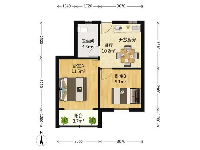 独立车库 劳动路95号 精装两室朝南 胥江龙湖天街 姑香苑 - 图片 11