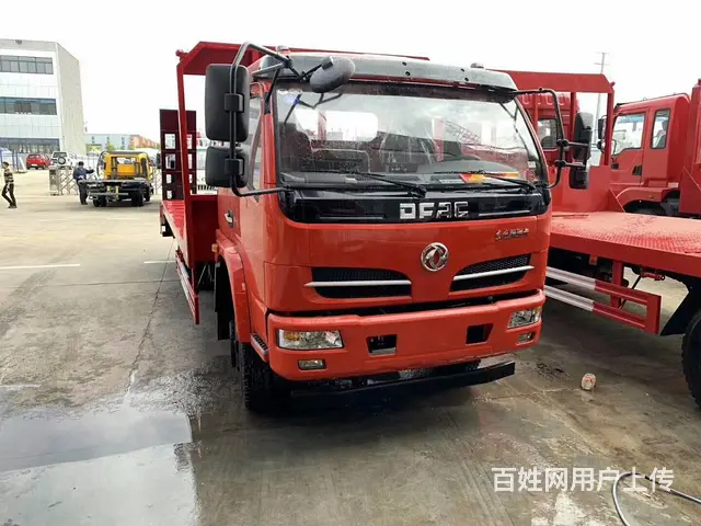 东风福瑞卡单桥平板车锡柴140马力拖12吨挖机板车 - 图片 1