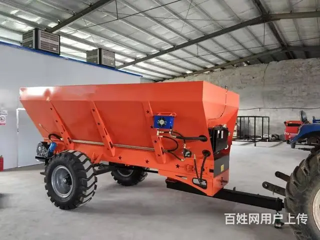 8方后置双圆盘撒肥车 农家肥牛羊鸡鸭干湿粪便抛撒车 - 图片 3