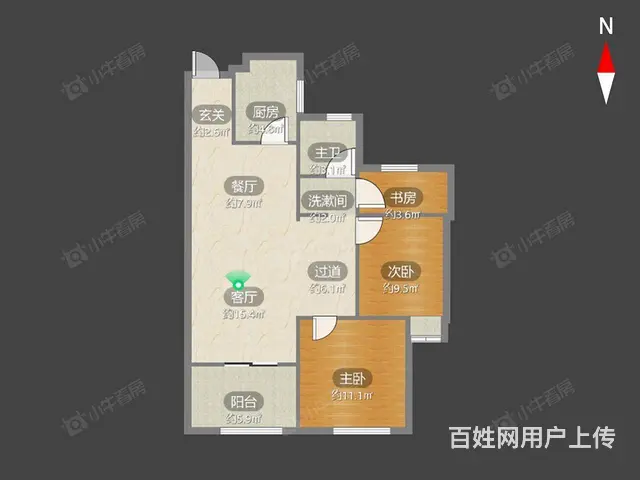 诚心出售天宁吾悦旁好楼层毛坯三房全天采光有钥匙随时 - 图片 9