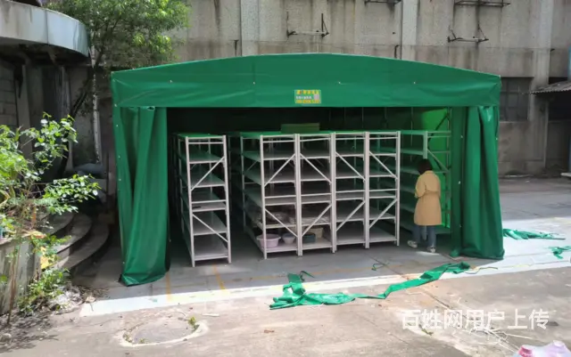 推拉棚户外防雨仓库移动电动活动帐篷雨篷车棚大排档遮 - 图片 3