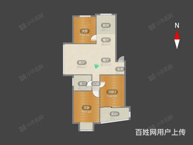 地铁口上新好房！紧邻奥体中心绿洲家园3室2厅随时看 - 图片 12