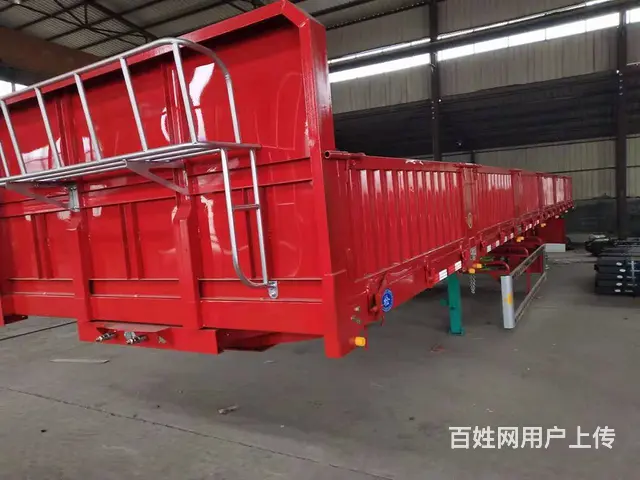 ​低价出售全新13米标箱侧翻半挂车 全车高强板 - 图片 2