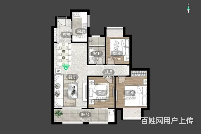 朗诗競园旁 弘阳天下锦精装3室 开发商精装全新未入住 - 图片 10