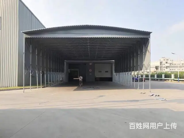 停车棚大型活动推拉雨棚移动活动推拉雨棚仓库伸缩棚 - 图片 3