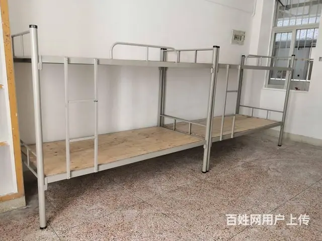 厦门上下铺双层铁床工地员工宿舍铁床公寓双层床批发 - 图片 4
