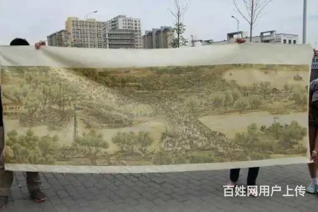 蒙娜丽莎全景清明上河图长22米古绢布纯棉线绣工平 - 图片 10