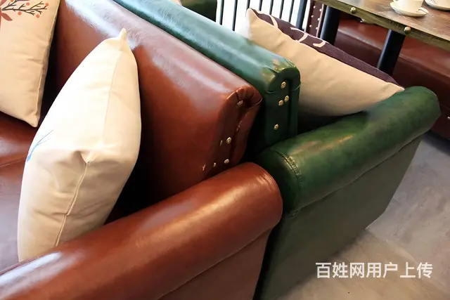 咖啡厅小酒馆 美式复古风沙发卡座桌椅源头厂家定制 - 图片 6