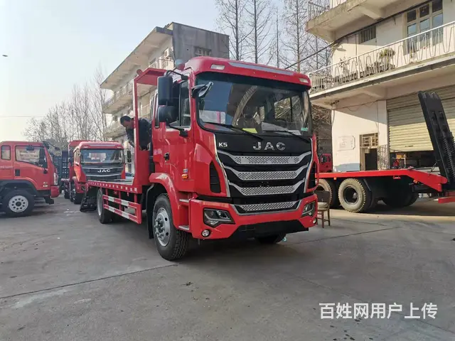 江淮前四后八平板车 JAC四桥挖机拖车 格尔发平板 - 图片 2