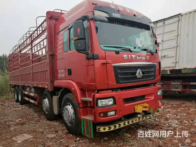 国五载货车340马力豪沃前四后八高栏 - 图片 1