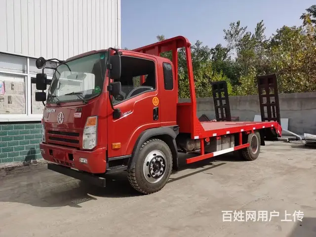 120挖掘机平板拖车5米4板车大运平板拖车多少钱 - 图片 1