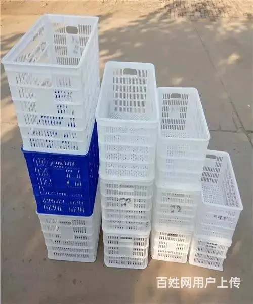 塑料单冻器冷冻盒塑料冷藏箱错位筐周转箱塑料筐物流箱 - 图片 2