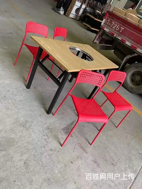 串串香实木火锅桌椅，火锅店桌椅，重庆火锅桌椅厂家 - 图片 3