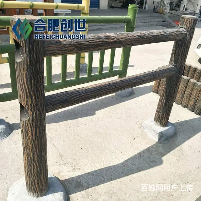 巢湖水泥仿木护栏厂家 河道仿石护栏生产安装 - 图片 6