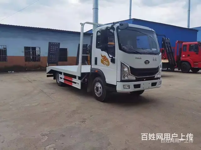 重汽豪曼单桥挖机平板车 拖板车 价格便宜 - 图片 5
