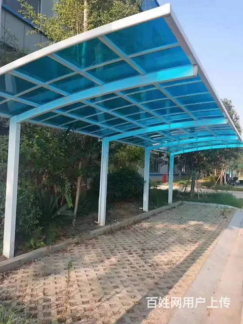 武汉阳光板-PC耐力板停车棚雨棚雨搭窗搭门头遮雨篷 - 图片 1