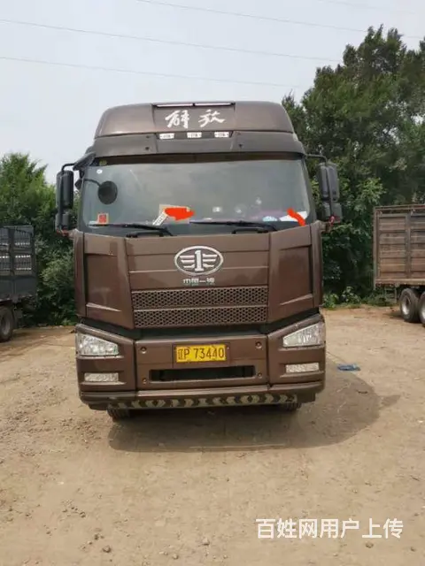 7成新解放J6P 卡金高栏 350马力后八轮 - 图片 1