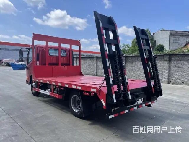 新款大运国六蓝牌挖机拖车　平板车分期上户一条龙服务 - 图片 5