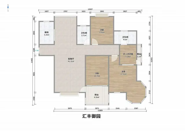 汇丰御园 3室2厅2卫 - 图片 11